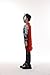 Super Hero Costume Muscle Suit with Helmet Red Cloak Jumpsuit Hammer Outfit 3 Pcs Sets Deluxe Suit