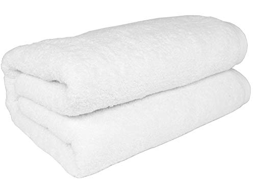 Extra Large Oversized Bath Towels - White,100% Cotton Turkish Towels for Hotel and Spa, Maximum Softness and Absorbency Bath Sheet, Heavy Weight 950 Grams 39 Ounces Large 40 by 87 Inch (1 Pcs)
