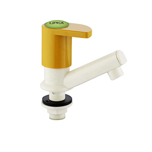 Image of LIPKA Pecker Pillar Tap Faucet | PTMT Water Tap | Ivory /Yellow Color |