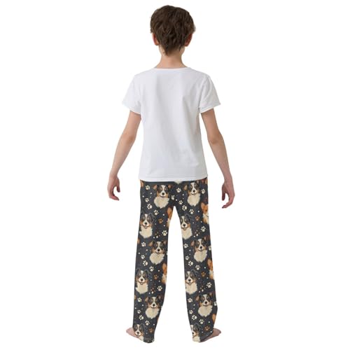 ALAZA Paw Print Dog Puppy Dot Pajama Pants Long Sleep Pant Pajama Bottoms Elastic Waist with Pockets3