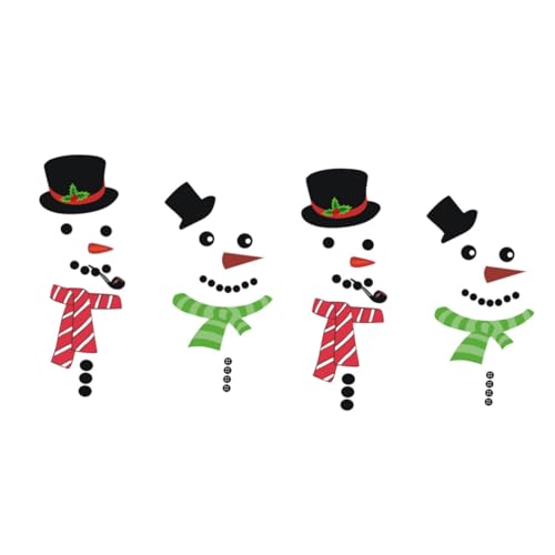 Muñeco de PVC extraíble STOBAZA pack de 4 pegatinas de Navidad lavables 2