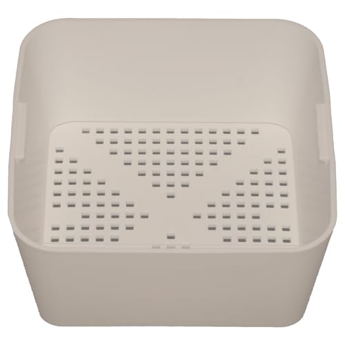 FSE 373-KR-30-145 Floor Drain Strainer, 6-1/2"W x 6-1/2"D x 3"H, Plastic Floor Sink Insert for Commercial Kitchen Drains, Utility Bar Floor Drain Cover, Removable Square Strainer for Drain Protection