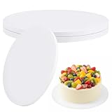 Jafurnestia 3 Stück Cake Board Rund 30 cm – Stabile Tortenplatten aus Pappe (12 mm), Wiederverwendbare Cake Drum für Kuchen & Desserts, Für 8–11 Inch Torten, Weiß