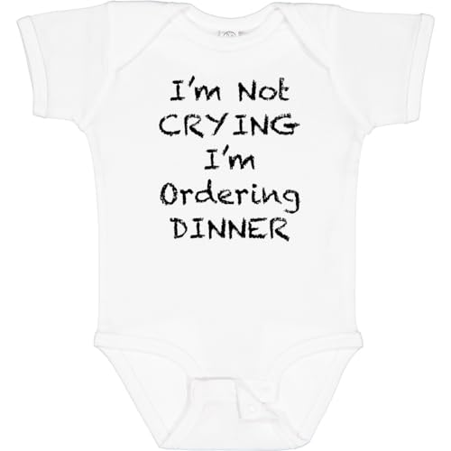 inktastic I'm Not Crying, I'm Ordering Dinner Baby Bodysuit