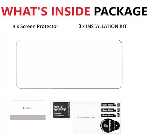 Image of Compatible For Tata Nexon EV Screen Guard | 7 Inch Infotainment Display / 7Inch Instrument Cluster /Steering /AC Console CREATIVE PLUS | 2025-2026 Facelift Protector (7 Inch Pack Of 3)