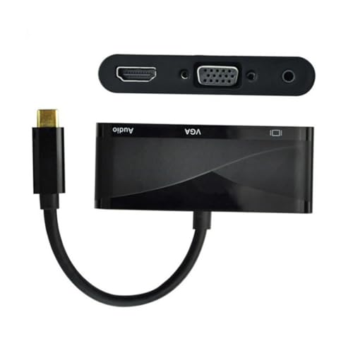 Adaptateur USB C vers VGA avec audio jack câble convertisseur Uonlytech Kxk pour PC portable