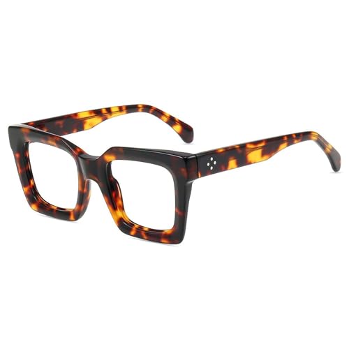 Image of Firmoo Oversized Square Blue Light Blocking Glasses for Women /Men, Stylish Computer Eyeglasses Anti Headaches,Acetate