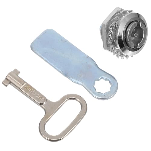 WATIIFUFU Cerradura de Leva para Gabinete Eléctrico Kit de Cierre Cilindro Tipo S y Llave Aleación de Zinc Resistente Corrosión para Caja de Contador Armario de Hidrante y Contenedor
