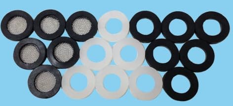 Mix 3kinds Rubber washers for Shower, tap etc Silicon pad - (Inner Diameter: Black, Number of Pcs: 1000Pcs, Outer Diameter: 19)