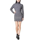 kensie Cable Knit Sweater Dress, Heather Dark Grey, X-Large