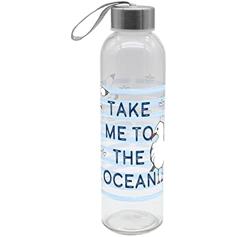 Trinkflasche Take me to the ocean 500ml Glas Cover