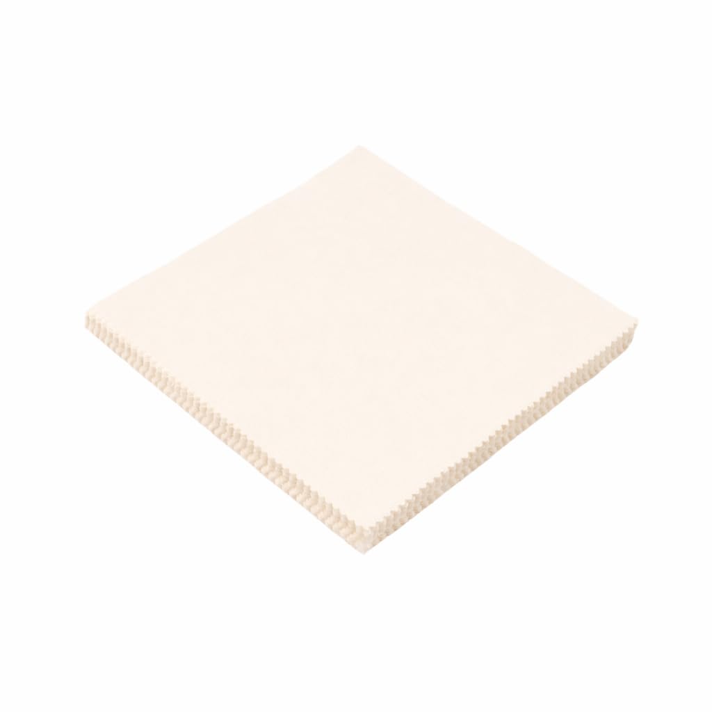 Craftsfabrics Ivory 100% Cotton 42Pcs Plain 5"X 5" Charm Packs Diy Cotton Fabric For Sewing, Crafting, Patchwork; Cream