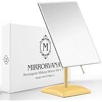 MIRRORVANA Large Free Standing Mirror for Bathroom Countertop, Dressing Table and Vanity Set - Classic Face Mirror For Makeup and Shaving - 25 x 18cm