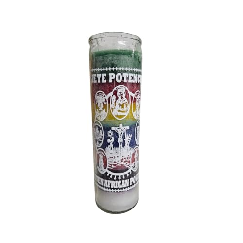 Generic 7 African Powers 7 Color 7 Day Ritual Glass Candle