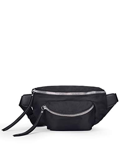 BOSANOVA Riñonera Negra con Cremalleras Negro U