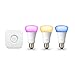 Philips 456194 Hue White and Color Ambiance A19 Bulb Starter Kit 2nd Generation, Works with Alexa