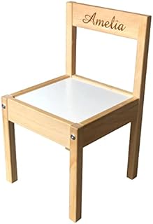 MakeThisMine Personalised Childrens Kids LATT Chair - Any name engraved on the chair, front and back options, customisable (Back Engraving)