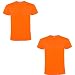 ROLY Herren Pack de 2 Naranja Packung mit 2 orangefarbenen kurzärmeligen Rundhals-T-Shirts, 3XL