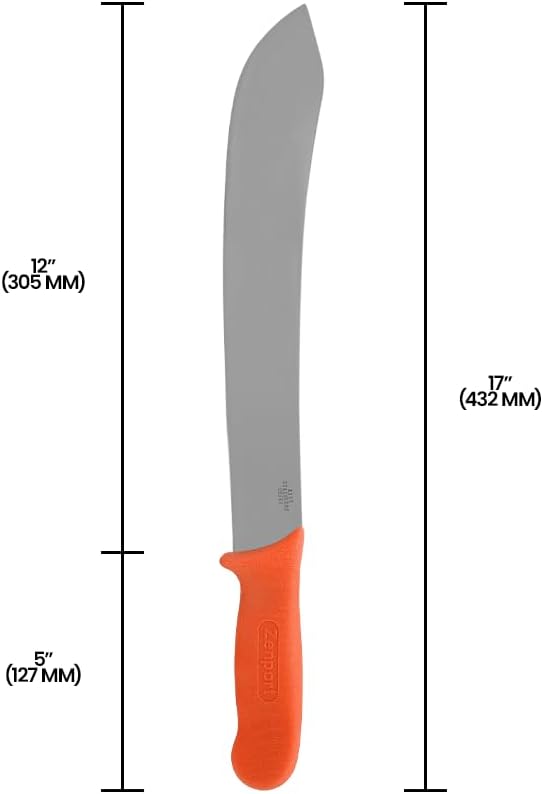 Zenport K120 Butcher and Field Harvest Knife, 12-Inch Blade, Stainless Steel
