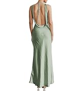 matte silk cowl neck backless maxi dress Lina Satin Cowl Neck Maxi Dress with Draped Back main image 0