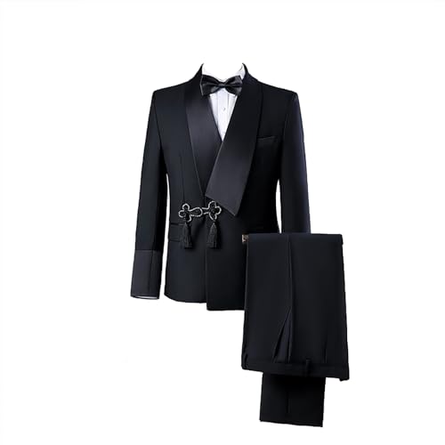GATMSTZ 2 Pieces Men’s Suits Regular Fit Jacket Pants Set Wedding Party Homecoming