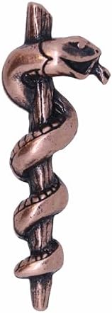 Jim Clift Design Rod of Asclepius Copper Lapel Pin
