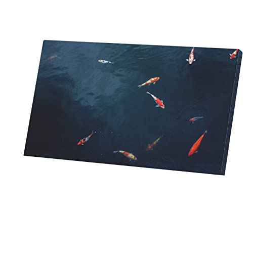 Bassins de Carpes Koi Toile Imprimée pour Sublimer un Mur Vide et Sans Vie