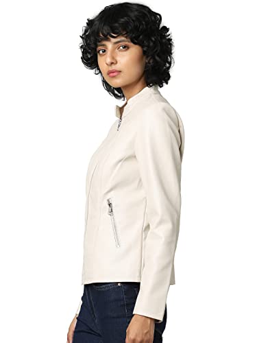 Image of ONLY Women Brown Leather Jacket