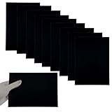 HXymxkeqi 10Pcs Black Anodized Aluminum Sheet 5" x 7" x 1/32" (0.8mm) Corrosion-Resistant Metal Plates for Laser Engraving, DIY Crafting, Sign Making, Home Decor