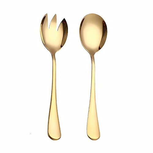 Cucchiaio da Portata Forchetta del cucchiaio di insalata 2 pz. Set di posate in acciaio inossidabile del cucchiaio insalata del cucchiaio del cucchiaio del cucchiaio Cucchiaio da Cucina ( Color : C )