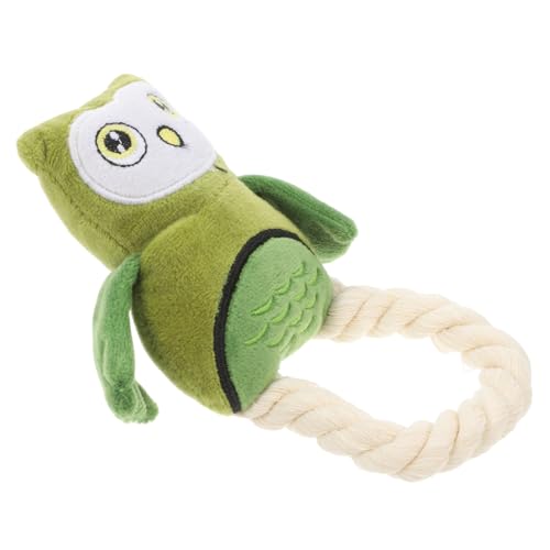 UPKOCH Owl Chew for Dogs and Cats Durable Rope Plush Pet with Lifelike Sounds for Interactive Fun for Playtime