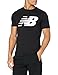 New Balance Homme Sport Spacedye Half Zip T shirt, Noir, S EU