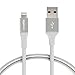 Produktbild AmazonBasics - Lightning-auf-USB-A-Kabel, Premium-Kollektion, 0,9 m, 1er-Pack - Silber