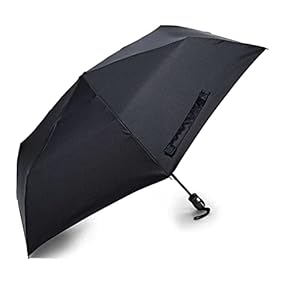 Samsonite Compact Auto Open/Close Umbrella, Black, One Size