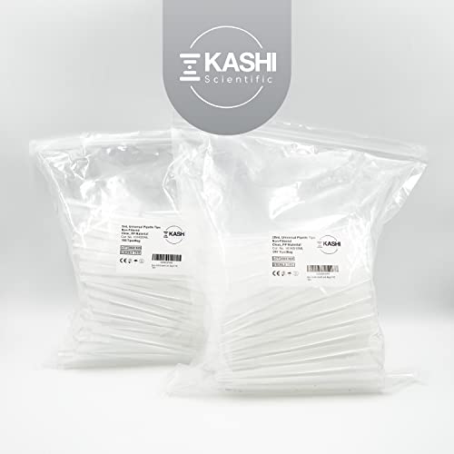 Image of Kashi Scientific 5mL Universal Non-Filter Pipette Tips, 5000uL Sterile Low Binding Pipet Tips with Clear Graduation, DNase /RNase Free [5mL, 100pcs]