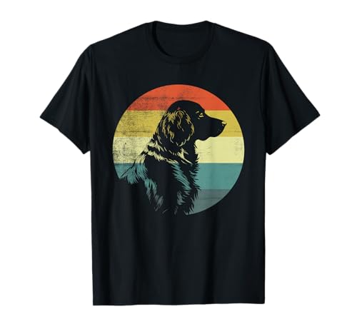 Retro Vintage Design Flat Coated Retriever Dog T-Shirt