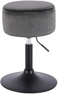 WOLTU 1 X Breakfast Kitchen Counter Bar Stool Chair Velvet Seat Adjustable Barstool Dark Grey Dressing Stool