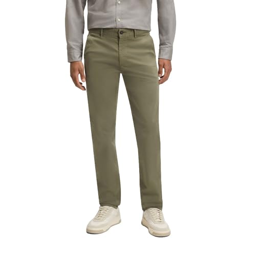 Chino slim fit Hugo Boss homme pantalon plat élégant et confortable noir