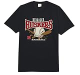Nebraska Cornhuskers Baseball Bite Black Officially Licensed Comfort Colors Adult Heavyweight T-shirt
