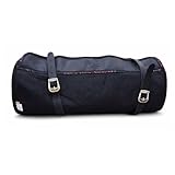 PIONEER Borse da Sella per Cavalli in Cuoio e Tessuto – Ideali per Equitazione, Trekking e Gite a Cavallo – Design Posteriore a Banana – Resistente e Confortevole - Nero