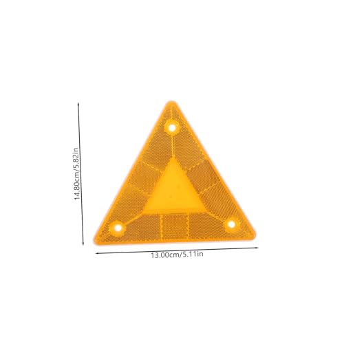 8 señales reflectantes triangulares lentas amarillo para vehículos miniatura 2