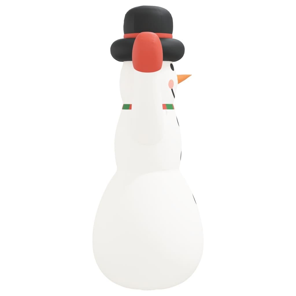 vidaXL Muñeco de Nieve Inflable de Navidad con LED 805 cm