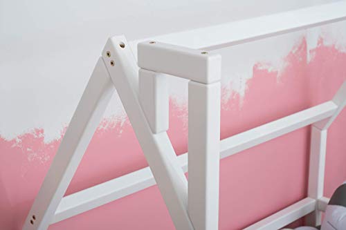 Busywood Montessori Floor Bed - Bed Frame Floor - White Beds -Floor Bed House Frame - White Daybed Frame - Montessori Bed - House Frame Bed (Model 1, White, Floor Bed) #TOP1