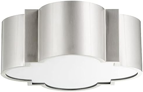 Cyan Design 10061 Wyatt Flush Mount, 2-Light 120 Total Watts, Satin Nickel