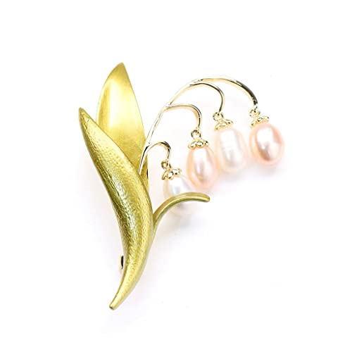Broche de fleur rétro avec perle et gland d'huile dégoulinante pour costume