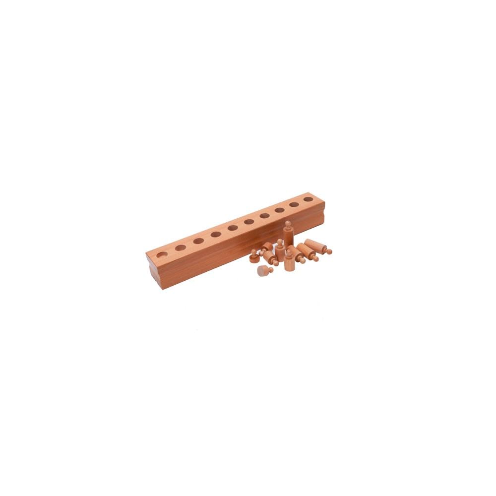 Emboîtements Cylindriques Montessori – Lot de 4 Blocs en Bois Massif – Développement de la Perception Visuelle, du Langage et de la Préhension – Dès 2 Ans et Demi ( A002-3/A019 + J003-4/A020)