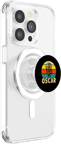 Oscar Microphone rétro des années 80 pour Homme et Enfant PopSockets PopGrip pour MagSafe – vue 4