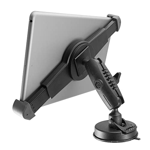 iBOLT Tabdock 2 Drive-Holder/Mount with Suction Cup and AMPs Plate BizMount- for Your Windshield, Dashboard, or Desk - Compatible with All 7'-10' Tablets: iPad, Samsung Galaxy Tab, Google Nexus