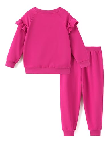 Image of Disney Frozen Toddler Girl Outfits Long Sleeve Shirt and Pocket Pant Clothing Sets Fall Casual Pullover Dailywear
