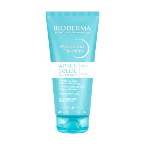 BIODERMA Photoderm Gel-Crema para Después del Sol - Hidratante y Calmante - Todo Tipo de Pieles, Incluidas las Sensibles - Prolonga el Bronceado - Tubo de 200 ml